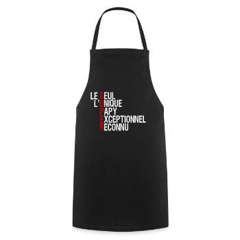 Super Papy Unique Exceptionnel - Tablier de cuisine - noir - Devant - AI Model Male 185 dark (185cm)