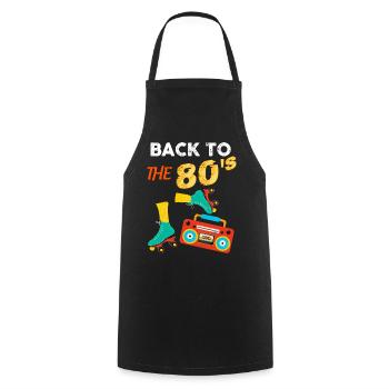 Zurück zu den 80er Jahren Vintage-Geschenk - Kochschürze - Schwarz - Vorne - AI Model Male 185 dark (185cm)
