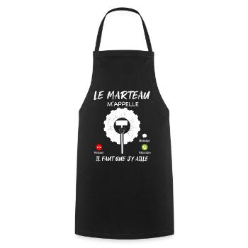 Marteau m'appelle Cadeau Musculation Fitness Sport - Tablier de cuisine - noir - Devant - AI Model Male 185 dark (185cm)