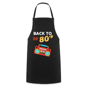 Années 80 nostalgie pour homme ou femme - Tablier de cuisine - noir - Devant - AI Model Male 185 dark (185cm)