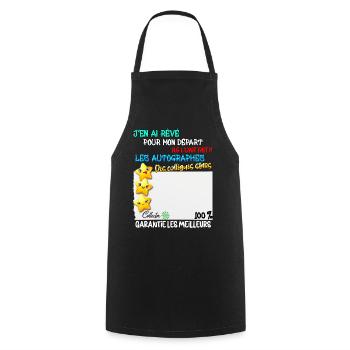 Humour Départ Collègue Signatures Collector - Tablier de cuisine - noir - Devant - AI Model Male 185 dark (185cm)