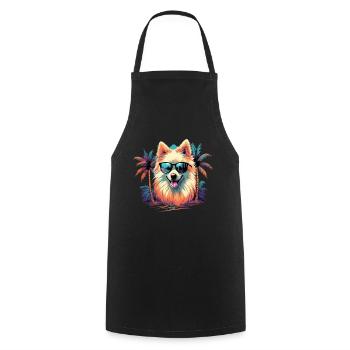Chemise pour chien esquimau américain Retro Wave - Tablier de cuisine - noir - Devant - AI Model Male 185 dark (185cm)