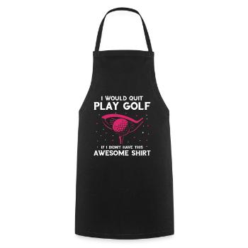J’arrêterais le golf si je n’avais pas ce génial - Tablier de cuisine - noir - Devant - AI Model Male 185 dark (185cm)