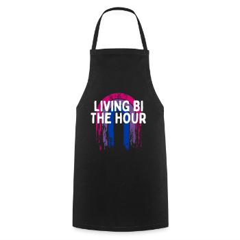 Vivre Bi l’heure Bisexuel LGBTQ Bi Pride LGBT - Tablier de cuisine - noir - Devant - AI Model Male 185 dark (185cm)