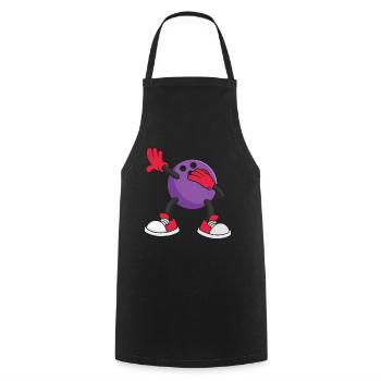 Bowling Ball cartoon figure Design for a Bowling - Kochschürze - Schwarz - Vorne - AI Model Male 185 dark (185cm)