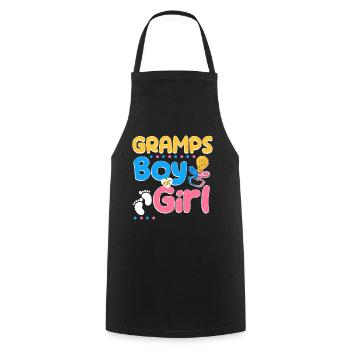Pink or Blue Gramps Loves You Best Grandpa Ever - Cooking Apron - black - Front - AI Model Male 185 dark (185cm)