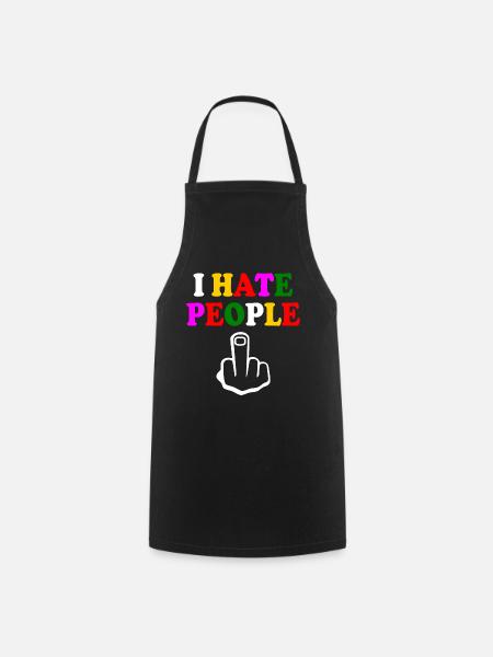 I hate people - Kochschürze - Schwarz