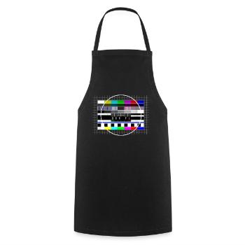 Gdr photo de test Retro Ostalgie 80s - Tablier de cuisine - noir - Devant - AI Model Male 185 dark (185cm)