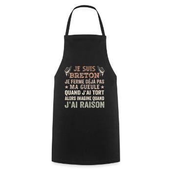 I'm Breton - Cooking Apron - black - Front - AI Model Male 185 dark (185cm)