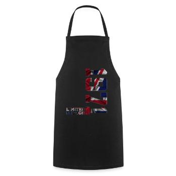 ÉDITION LIMITÉE ANGLAISE 55E ANNIVERSAIRE 1971 - Tablier de cuisine - noir - Devant - AI Model Male 185 dark (185cm)