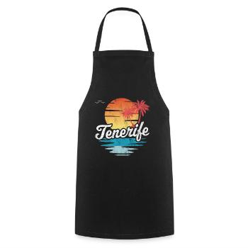 Tenerife - Cooking Apron - black - Front - AI Model Male 185 dark (185cm)