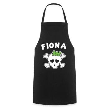 Pirate Fiona Design pour les filles et les femmes - Tablier de cuisine - noir - Devant - AI Model Male 185 dark (185cm)
