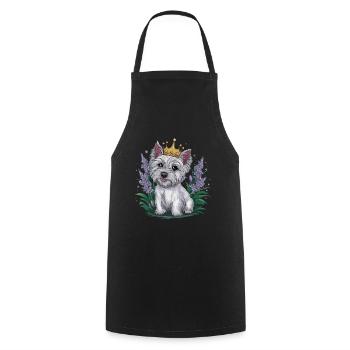 Süßér West Highland White Terrier avec couronne - Tablier de cuisine - noir - Devant - AI Model Male 185 dark (185cm)