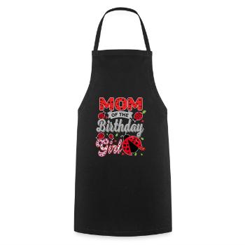 Fille d’anniversaire - Tablier de cuisine - noir - Devant - AI Model Male 185 dark (185cm)