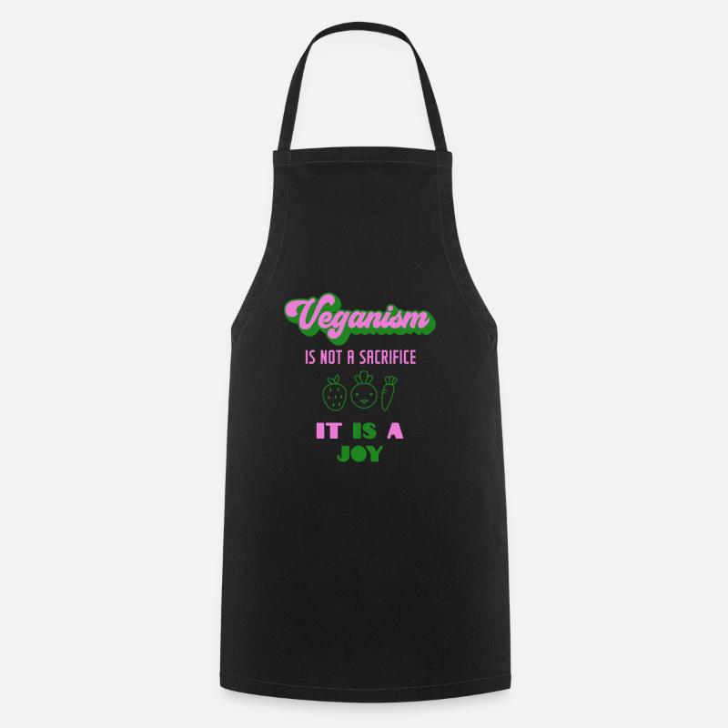 Végétalien végétalien végétalien - Tablier de cuisine - noir