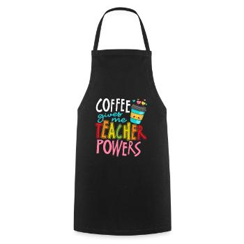 Teacher Teacher Coffee - Cooking Apron - black - Front - AI Model Male 185 dark (185cm)