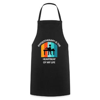 Physiotherapist Humorous Gift Saying Funny - Cooking Apron - black - Front - AI Model Male 185 dark (185cm)