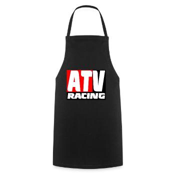 Quad Racing - ATV Racer - Cooking Apron - black - Front - AI Model Male 185 dark (185cm)