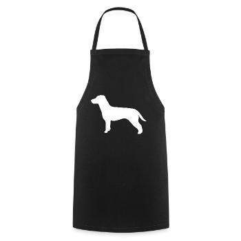 Jack Russell Terrier Silhouette - Kochschürze - Schwarz - Vorne - AI Model Male 185 dark (185cm)