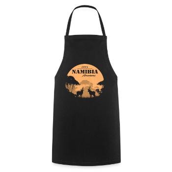 Namibia - Antelope - Cooking Apron - black - Front - AI Model Male 185 dark (185cm)