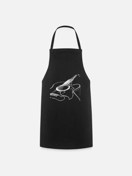 Acoustic Guitar - Music Lovers - Cooking Apron - black