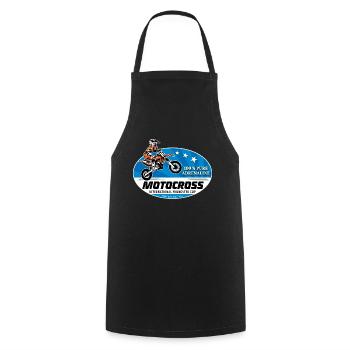 Kinder Motocross - KIDS MX - Cooking Apron - black - Front - AI Model Male 185 dark (185cm)