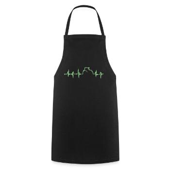 Heartbeat - Bauer - Edition vert - Tablier de cuisine - noir - Devant - AI Model Male 185 dark (185cm)