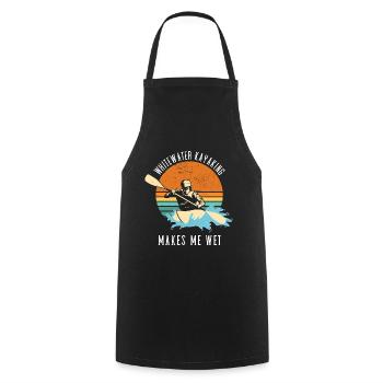 Le kayak en eau vive me rend humide - Tablier de cuisine - noir - Devant - AI Model Male 185 dark (185cm)
