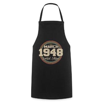 Awesome seit März 1948 Geburtstag 1948 Geschenk - Kochschürze - Schwarz - Vorne - AI Model Male 185 dark (185cm)