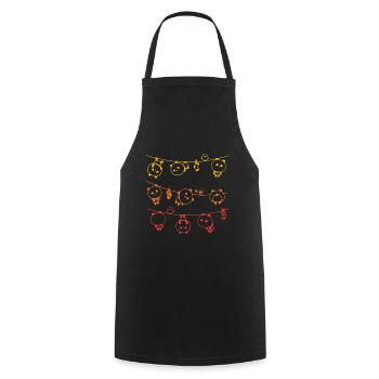 Drôle Panda Panda Ours Disant Lundi Cadeau - Tablier de cuisine - noir - Devant - AI Model Male 185 dark (185cm)