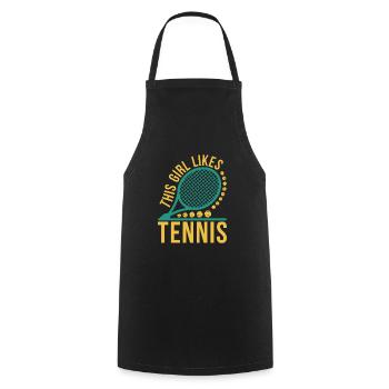 Tennis Loisir Sports Joueurs de tennis Amateur de tennis - Tablier de cuisine - noir - Devant - AI Model Male 185 dark (185cm)