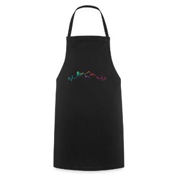 Mountain bikers on the mountain - MTB - Cooking Apron - black - Front - AI Model Male 185 dark (185cm)