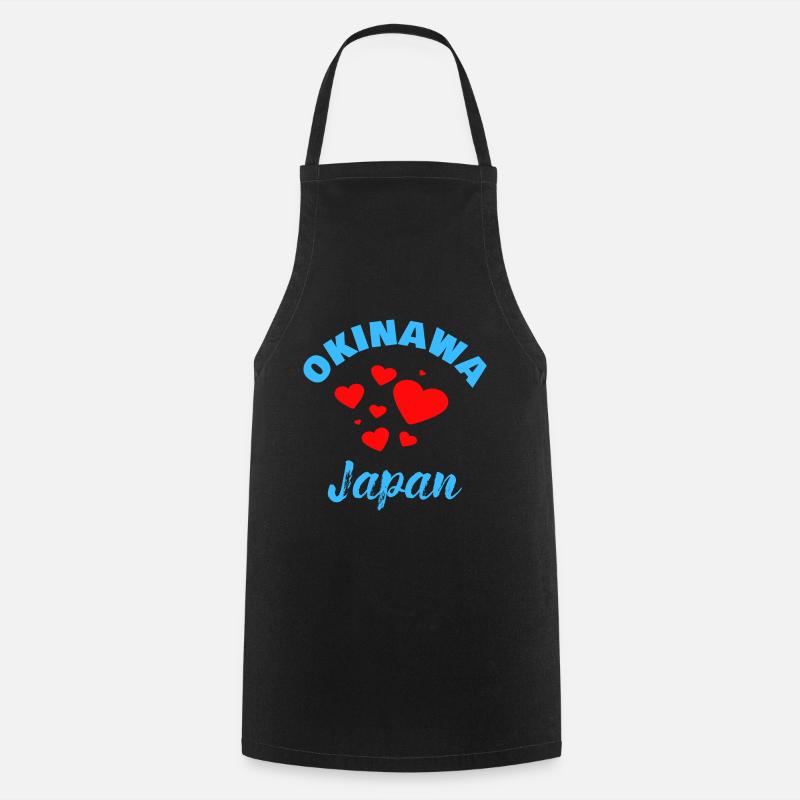 Okinawa Japan - Cooking Apron - black
