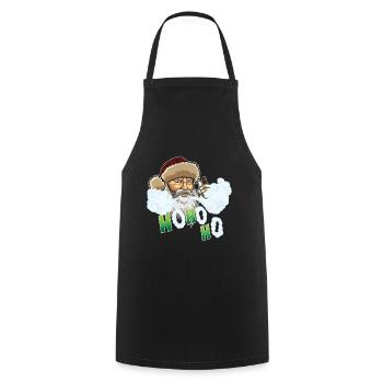 Vape Père Noël - Vape Santa Claus - Tablier de cuisine - noir - Devant - AI Model Male 185 dark (185cm)