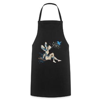 fee e 242 - Cooking Apron - black - Front - AI Model Male 185 dark (185cm)