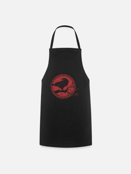 Ohdins Raabe - Viking nordique - Tablier de cuisine - noir