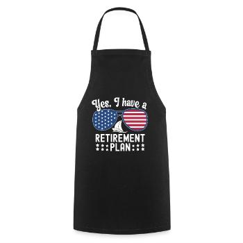 Sailing Retirement Plan Retired Sailor Sailboat - Cooking Apron - black - Front - AI Model Male 185 dark (185cm)