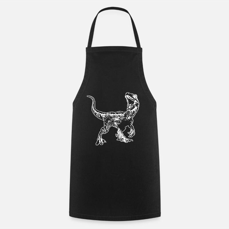 Velociraptor - Kochschürze - Schwarz