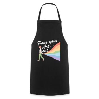 Art Teacher Funny Saying Art Course Art Class - Cooking Apron - black - Front - AI Model Male 185 dark (185cm)