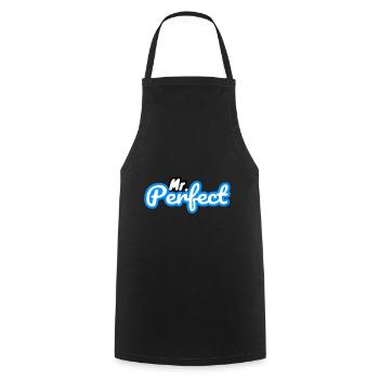Mr Perfect man sweetheart love - Cooking Apron - black - Front - AI Model Male 185 dark (185cm)