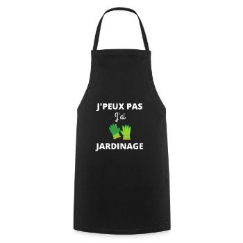 J'peux pas j'ai jardinage - Tablier de cuisine - noir - Devant - AI Model Male 185 dark (185cm)