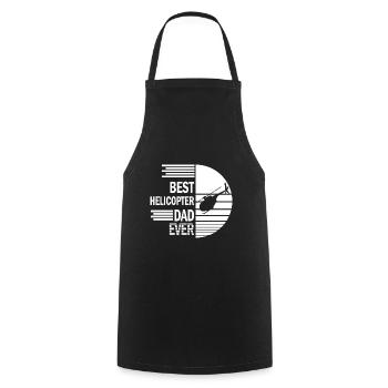 Cadeau militaire de pilote d'hélicoptère papa - Tablier de cuisine - noir - Devant - AI Model Male 185 dark (185cm)