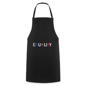 Equality Feminist Feminism Gift - Cooking Apron - black - Front - AI Model Male 185 dark (185cm)