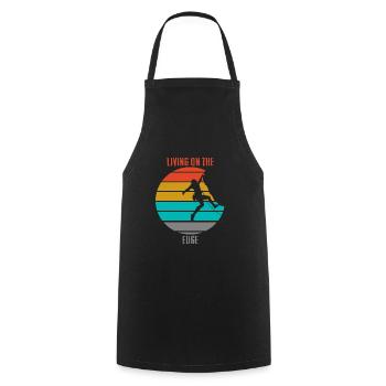 Living on the edge cadeau sort Escalade montagne - Tablier de cuisine - noir - Devant - AI Model Male 185 dark (185cm)