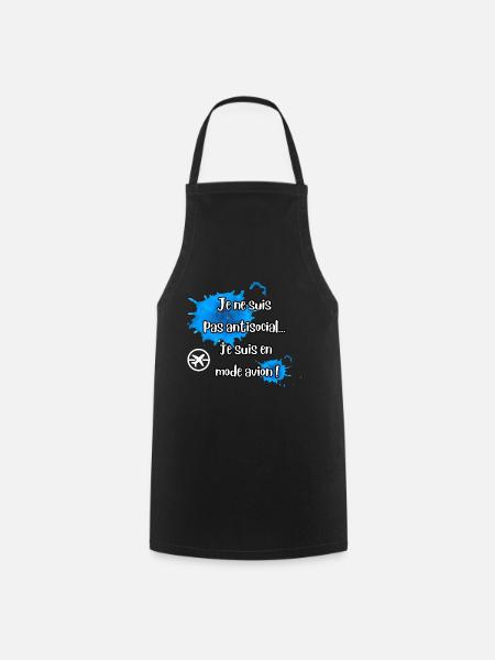 Antisocial geek humor - Cooking Apron - black