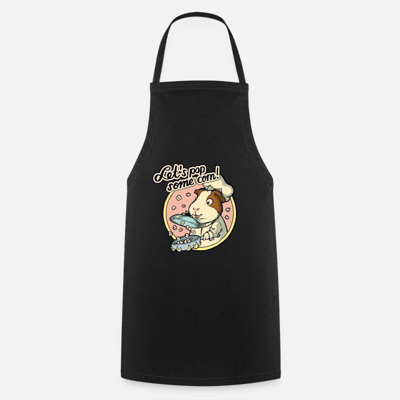 Cobaye pop-corn cuisinier - Tablier de cuisine - noir