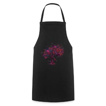 Butterfly Tree Colorful Butterflies Flies - Cooking Apron - black - Front - AI Model Male 185 dark (185cm)