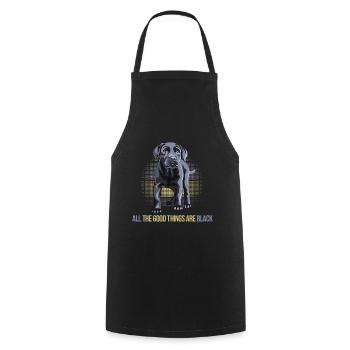 dog black labrador dog breeding black labrador - Cooking Apron - black - Front - AI Model Male 185 dark (185cm)