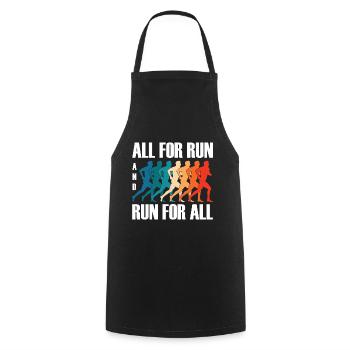 Love Running Zitat - Laufen Läufer Motivation - Kochschürze - Schwarz - Vorne - AI Model Male 185 dark (185cm)