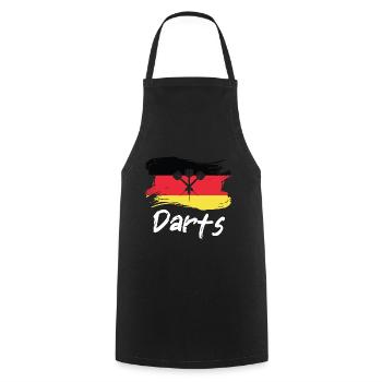 Germany Dart Player Design - Cooking Apron - black - Front - AI Model Male 185 dark (185cm)